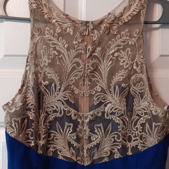 Marchesa Notte Beautiful Royal Blue High Low Gown RTR 8R - Picture 5 of 12